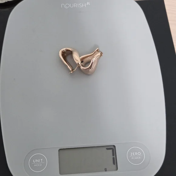 14k Rose Gold Hoop Earrings - Picture 5 of 9